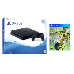 Sony PlayStation 4 Slim 500GB Console in Black & Fifa 17